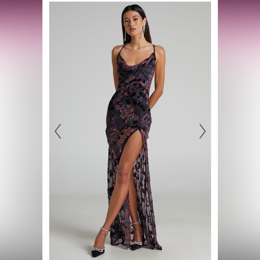 Showpo Purple Floral Maxi Dress